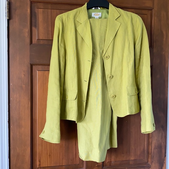 Talbots Other Linen Lime Green Pant Suit Poshmark